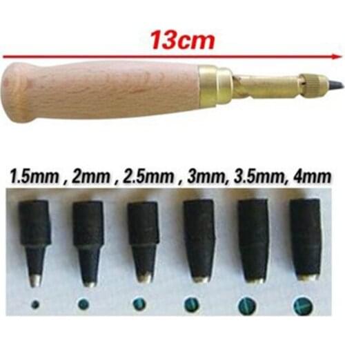 DIY Automatic Hollow Punch Puncher Multifunctional Leather Carving Punching Pin Leather Inflation Eye Puncher round Punch