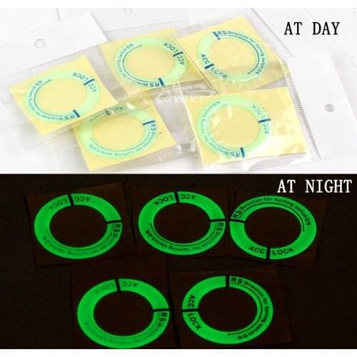 Car Stickers Ignition Switch Key Ring Hole Covers Car Luminous Stickers Car Accessories Universal Car Styling For Ford Focus 3