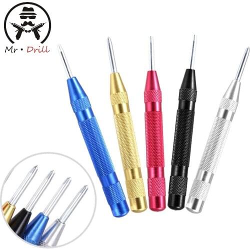Center Pin Punch Spring Loaded Marking Starting Holes Tool Centre Punch Dot prick centre chisel 5 inch