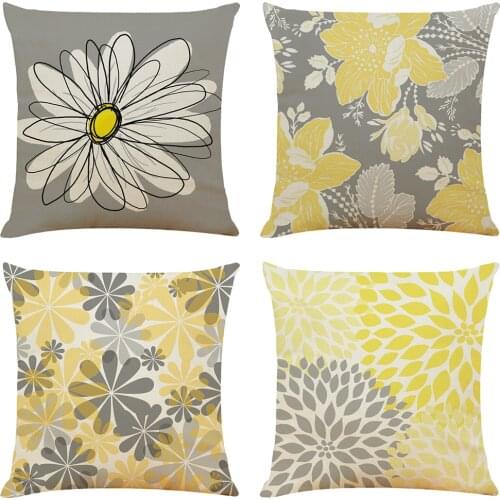 Flowers Cushion Cover Hoga Decorative Pillow funda cojines 45x45 housse de coussin Nordic Throw Pillow Cover for Sofa Car