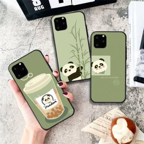 Lovely panda bamboo Phone Case for iPhone 11 12 Pro mini pro XS MAX 8 7 6 6S Plus X 5S SE 2020 XR