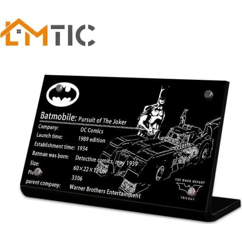 Acrylic Display Stand Brand For 76139 Bat Hero Series Vehicle Model Building Blocks Childrens Toys Gift(No Block)