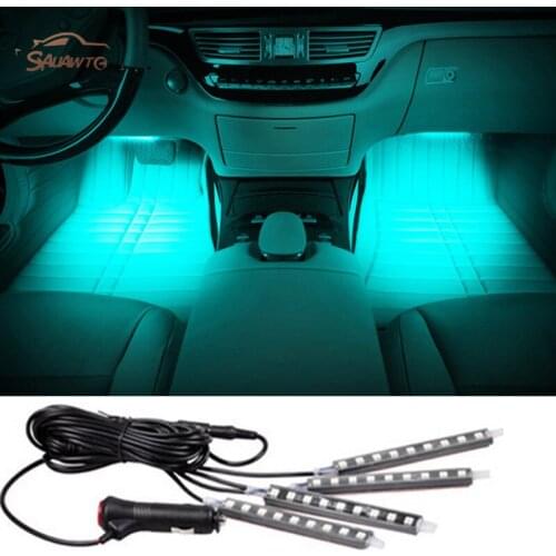 For Fiat Grande Punto Palio Punto 500 Stilo Bravo Panda Linea Uno Car Interior Floor Foot Decoration LED Atmosphere Light Lamp