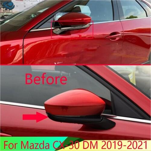 For Mazda CX-30 DM 2019-2021 Car Accessories ABS Chrome Side Mirror Rear View Wing Chrome Cover Trim Molding Bezel