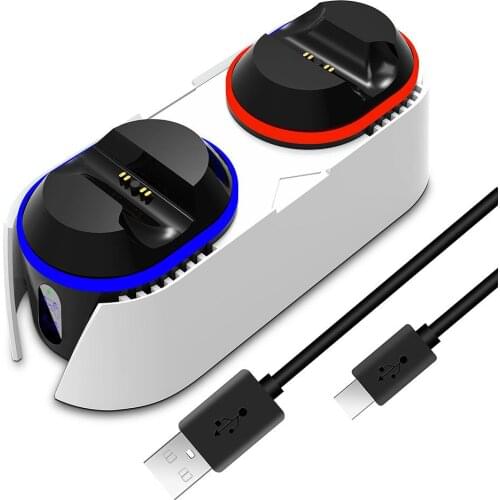 Ps5 Dual USB Handle Fast Charging Dock Station Stand Charger For Play Station 5 Ps5 Game Controller Joypad Joystick