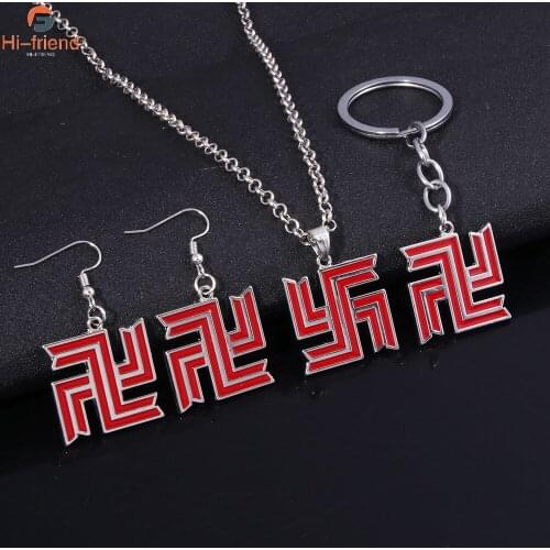 Anime Tokyo Revengers Tokyo Manji Gang Logo Keychain Double Sided Red Metal Symbol Jewelry Keychain Key Ring Key Chain Gift