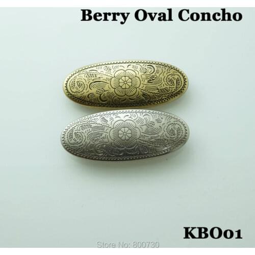 KBO01) 10pc Diablo Oval Conchos 2" (50mm) x3/4" (20.5mm) Leathercraft