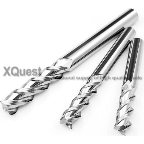 5PCS HRC50 3 Flute Carbide End Mill Cutter 1mm 2mm Alloy Tungsten Steel Milling 3mm 4mm 5mm 6mm 8mm 10mm 12 CNC maching Endmills