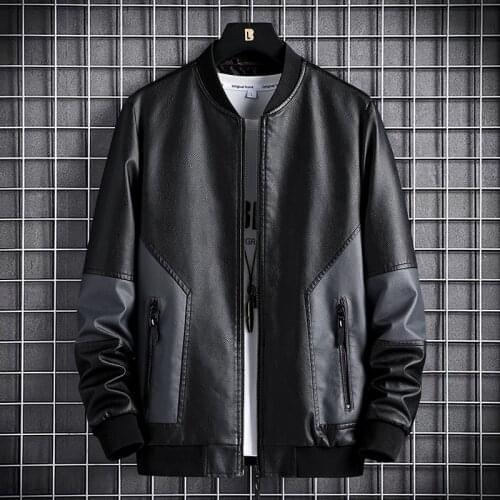 Brand Spring Autumn Men Leather Jackets Classic Slim Fit Male PU Leather Coats Motorcycle Biker Streetwear Smart Casual