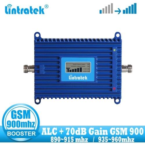 Lintratek Cellular Signal booster GSM 2G 900mhz 70dB Mobile phone Signal Booster Repeater GSM 900 MHZ Communication Amplifier