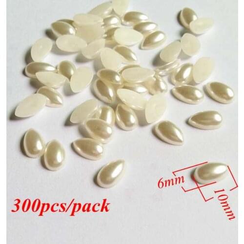 Multi size option no holes Pearls Drop shape Beads For DIY Craft Scrapbook Decoration Beads Jewelry Accessories