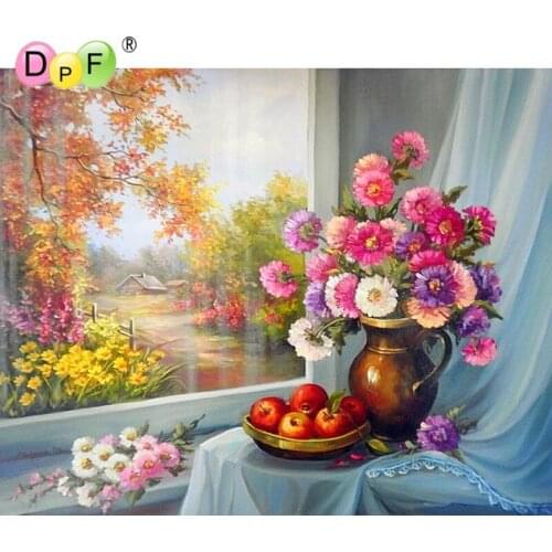 New arrive 5d diamond painting cross stitch Flower scenery Rhinestones Square full mosaic Diamond embroidery home decor pictures