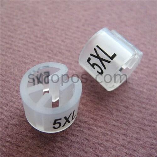 Plastic Snap on hangers clips, Circle marker for special sizes, clothes hanger accessories label tube large xs sizes marked