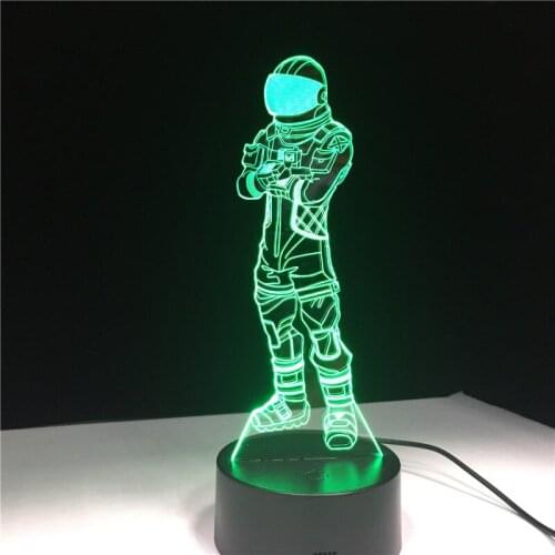 Hot 3D LED Night Light Game 7 Colors Touch Switch Table Desk Light Lamp Acrylic Illusion bedroom Atmosphere Lighting Gift