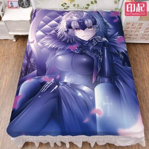 September update Anime Fate/Apocrypha FGO Jeanne d'Arc & Tamamo no Mae bed milk sheet & blanket summer quilt 150x200cm