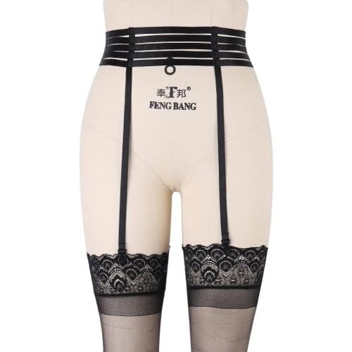 Sexy Garter Belt Body Harness high waist Adjust briefs Bondage Lingerie Elastic Strappy Stocking Suspender tights for women