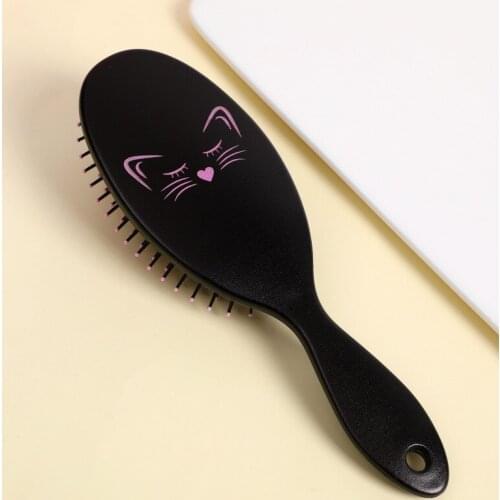 Cute Printing Comb Hairbrush Woman Haircare Combing Massage Hair Brush Barber Accessories Styling Hairbrushes Wholesale