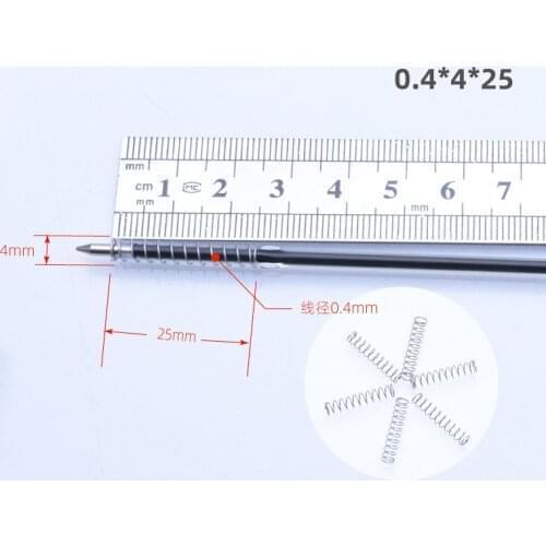 FINEWE 20pcs/lot Ballpoint Pen Spring Small Elongated Compression Spring 0.4mm Zinc Plating Wire Factory Wholesale