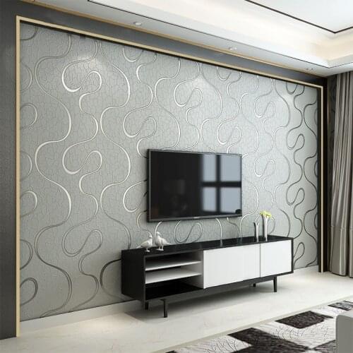 Modern Non-woven 3D Stereo Curve Striped Wallpapers For Living Room Bedroom Wallpaper Roll For Walls Papel De Parede Listrado 3D