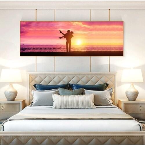 Modern Wall Canvas Art Decorative Painting Wall Lover Art Posters and Print Wall Seascape Art Picture for Living Room Home Decor