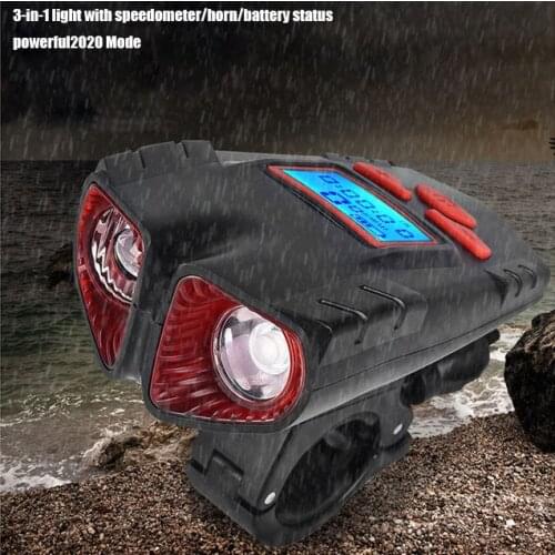 Bicycle Light Computer Speedometer Light 2020 USB Rechargeable Bicycle Front Light Flashlight LED Warning Bicycle Tail Light