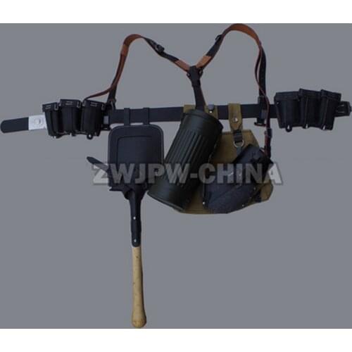 WWII WW2 ARMY UNIFORM COMBAT EQUIPMENT K98 AMMO POUCH GERMEN BELT SHOVEL & COVER MILITARY SOLDIER COMBINATION