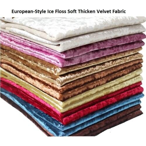 High-Grade Sofa Fabric European-Style Ice Floss Soft Package Material Back Wall Thicken Velvet Fabric