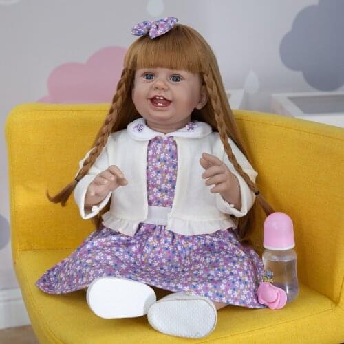 High quality 68cm big size reborn toddler princess Silicone vinyl adorable Lifelike Baby Bonecas girl bebe reborn menina doll