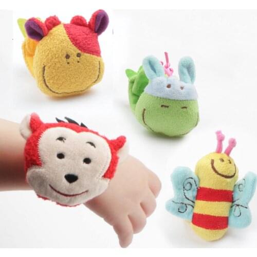 1Pc Animal Baby Toys 0-12 Months Plush Baby Rattles Baby Toy Wrist Strap Children Infant Newborn Plush Toy