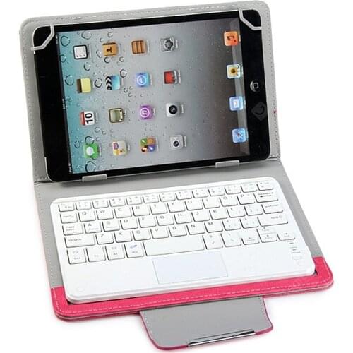 10 INCH Wireless Lightweight Portable Mini Bluetooth-Compatible Keyboard &Smart Magnetic Leather Case Flip Bracket Stand Cover