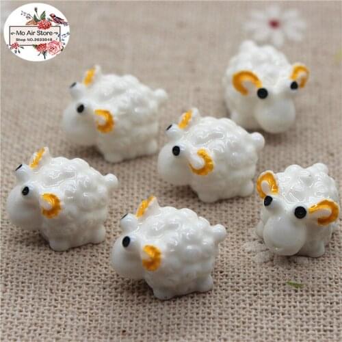 10pcs resin 3D Animal Sheep Lovely Charm for decoration DIY accessories 12x15mm