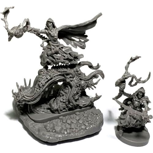 2PCS Ankaur Maro Held Waiqar Undead Army Hero Runewars Miniature Expansion Board Game Tabletop Role Playing Models Toys