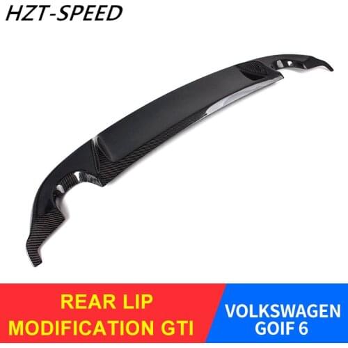 2010 - 2013 Carbon Fiber Car Protector Bumper Rear Lip for VOLKSWAGEN GOLF 6GTI Car Double Row Single Out