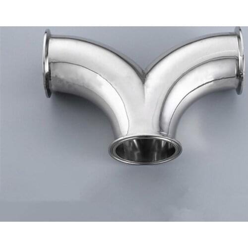 3/4" 19mm Pipe OD x 1.5" Tri Clamp Y-Shaped Elbow 3 Way SUS 304 Stainless Sanitary Fitting Homebrew Beer Wine Diary Product