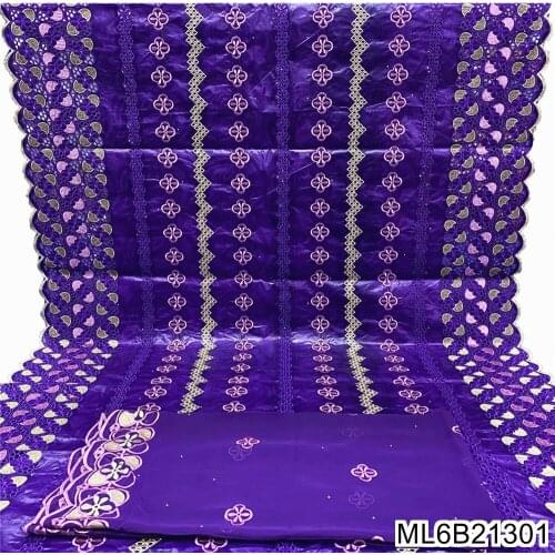 African fabric lace 5+2Yards African Bazin Riche Fabric With Scarf Latest Fashion Embroidery Basin Lace Fabric With stoneML6B213