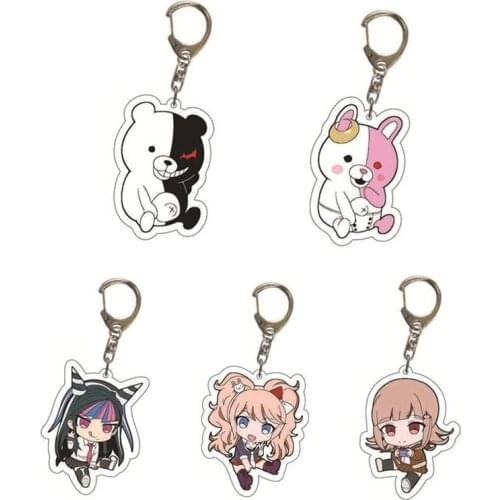 Danganronpa Anime Cartoon Acrylic Keychain Fans Collection Anime Game Figures Nanami ChiaKi Nagito Komaeda Key Chain Pendant