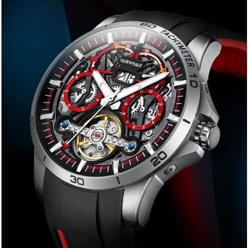 Luxury Sports Watch Men Automatic Mechanical Wristwatch Man 44mm Stainless Steel Sapphire Luminous Clock Relojes Para Hombre New