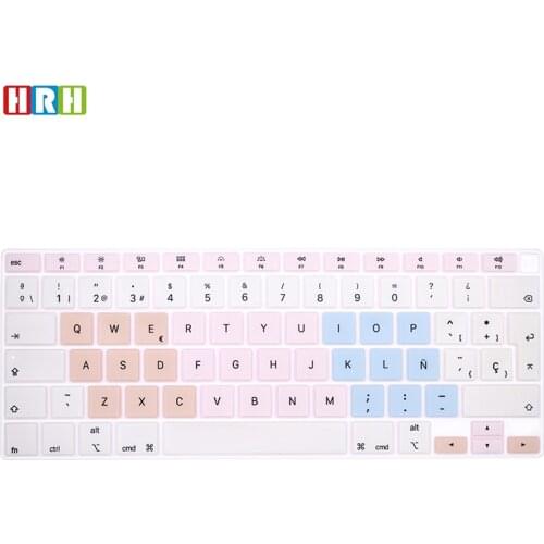 HRH Spanish language Painted Keyboard Cover Skin For MacBook 2020 New 13.3 Air A2179 M1 A2337 EU Keyboard Protective Film