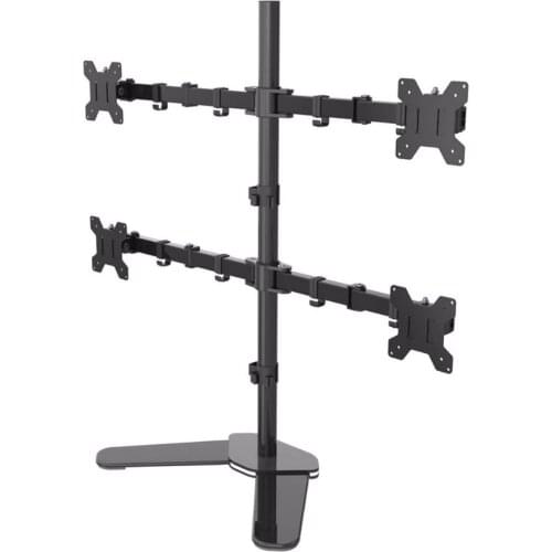 Suptek Quad Arm Monitor Stand Mount Bracket Fully Adjustable Desk Free Stand for 4 LCD LED Screens up to 27" ML6884