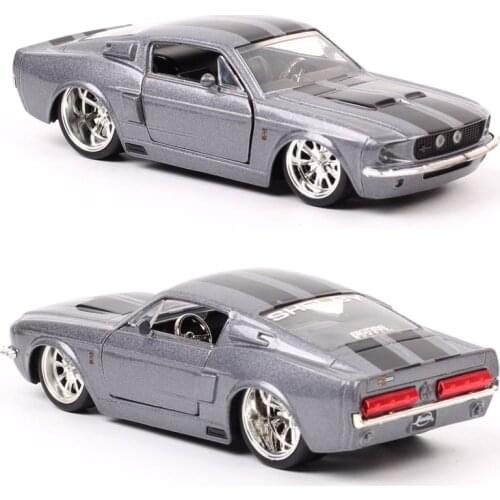Kids 1/32 Scale Classic Vintage 1967 Ford Shelby GT500 Mustang Muscle Sports Metal Diecast Vehicles Model Car Toy Big Time Gift