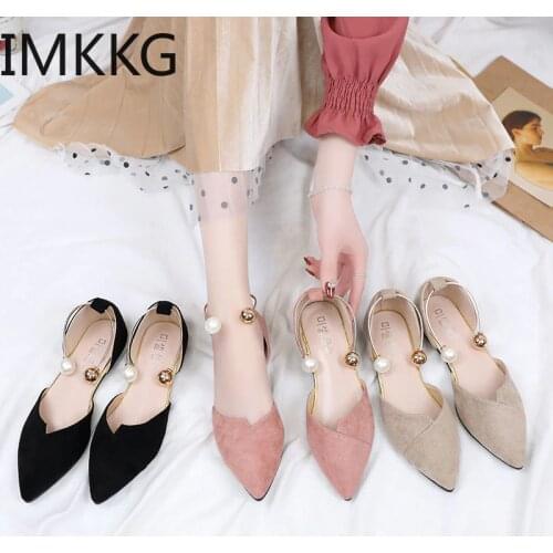 IMKKG Women's Ballet Flats With Heels