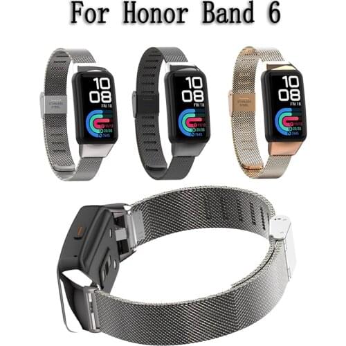 Bracelets For huawei Band 6 Strap Milanese Metal Wristband For Honor Band 6 Stainless Steel Bracelet For Honor Band6 Accessories