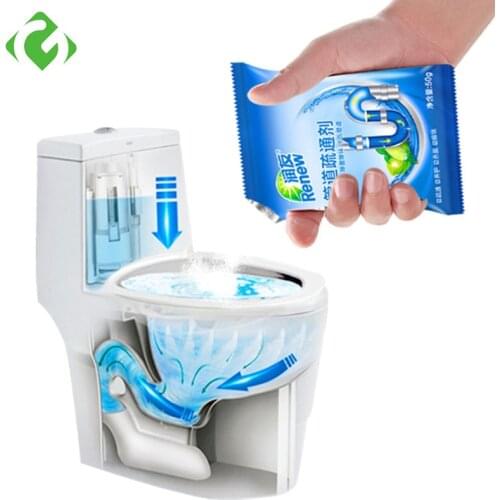 Powerful sink drain cleaners Sticks sewage decontamination to deodorant The kitchen toilet bathtub sewer cleaning powder 50g/pac
