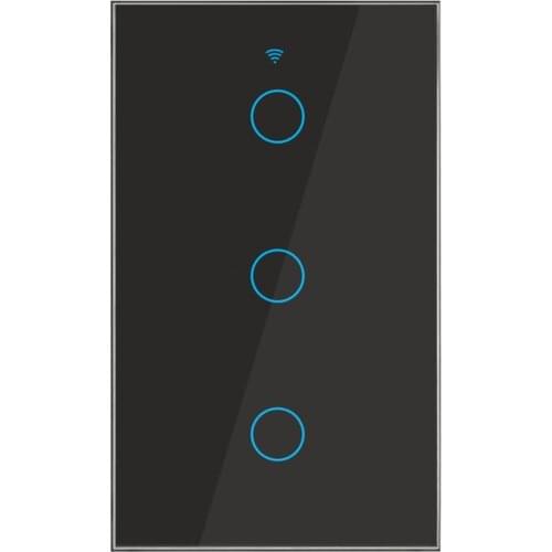 Smart Wifi Wall Light US Switch 120 Type With Border 1/2/3 Gang 433 RF/APP/Touch Control Works With Google Home and Alexa