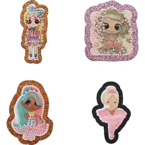 New Girl Beads Quicksand Acrylic Planar Resins Cabochons Flatback 1pcs,DIY Craft Supplies Jewelry Accessories Material,1Yc15620