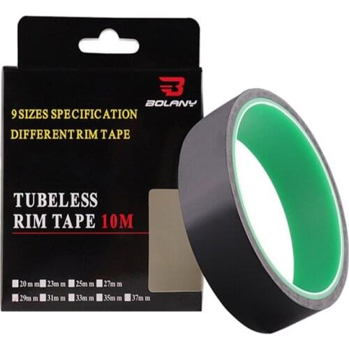 20/23/25/27/29/31/33/35/37 Rim Tape Tubeless Presta Value for Mountain Bike Road Bicycle Wheel Carbon Bike Width 10m Tube