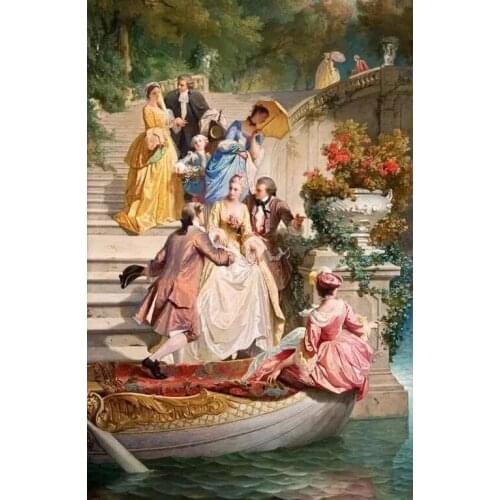 Leisure Boat Embroidery Needlework Crafts 14CT Unprinted DIY Quality Cross Stitch Kits Set Handmade Arts Home
