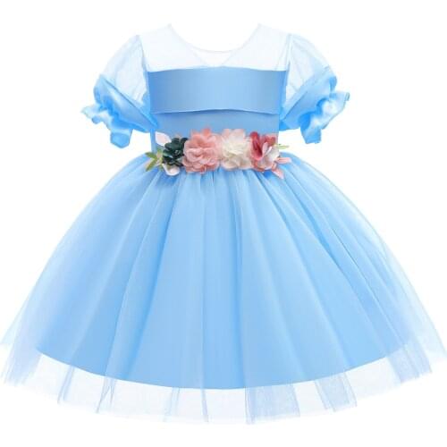 Girls Dress 2021 Summer New for 2 3 4 5 6 7 8 9 10 Years Old Wedding Flower Girls Princess Fluffy Dress Boutique Kids Clothing