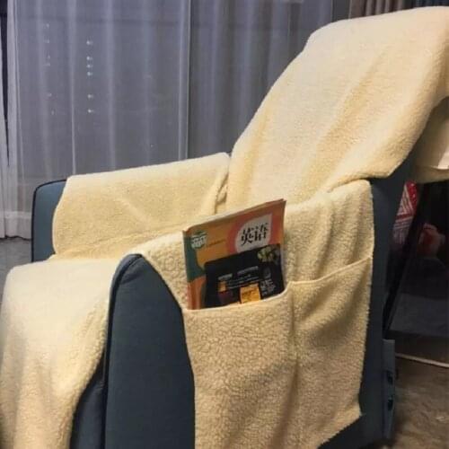 Dropshipping TV Lazy Single Seat Cusion Sobakawa Beige Lamb Velvet Snuggle Up Most Comfortable Recliner Cover Sofa Cover