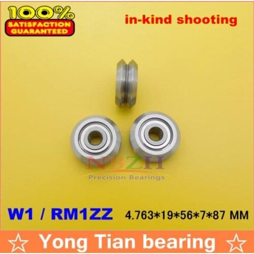 RM1ZZ W1 4.763X19.56X7.87mm v wheeles W Groove Sealed Ball Bearing W1ZZ W1-2RS RM1-2RS W1-5